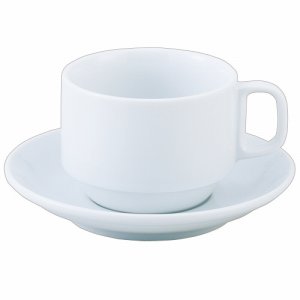 イチガマ 12109-4 スタッキングコーヒー碗皿 (060-5847) 1セット=6客
