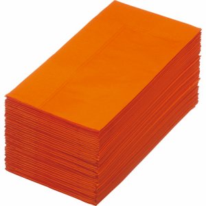 2PLU-28-MD カラーナプキン 2PLY 8つ折 マンダリン 汎用品 (069-2157) 1パック=50枚