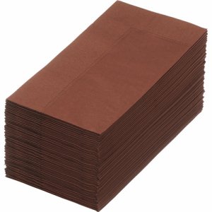 2PLU-28-CL カラーナプキン 2PLY 8つ折 チョコレート 汎用品 (069-2164) 1パック=50枚