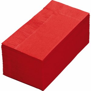 2PLU-28C-R カラーナプキン 2PLY 8つ折 イタリアレッド 汎用品 (260-0093) 1パック=50枚