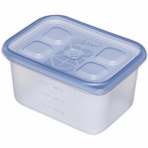 旭化成ホームプロダクツ 113723 業務用ジップロック コンテナー 長方形 820ml (068-9481) 1パック＝10個