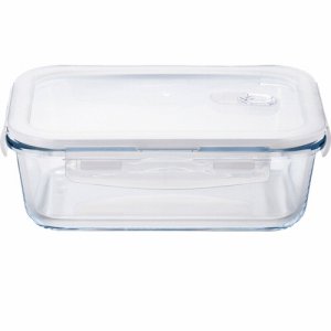 石塚硝子 H-8765 ガラス保存容器 COOK-LOCK レクタングル 1000ml (068-9542)