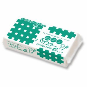 服部 バガスキツチン100 バガスターキッチンペーパーEタイプ (466-3669) 1パック=100枚