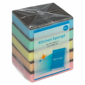 TS10H キッチンスポンジ ハード 50個セット 汎用品 (763-6967) 1セット=50個(10個×5パック)