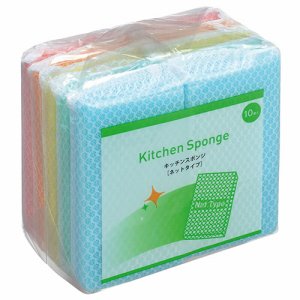 TS10N キッチンスポンジ ネット 50個セット 汎用品 (763-6981) 1セット=50個(10個×5パック)