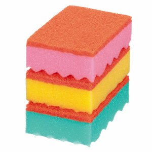 キクロン キクロンPROソフト3P PRO スポンジたわしソフト カラーアソート (567-3843) 1パック=3個