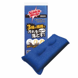3M 9400 BLU スコッチ・ブライト ネットスポンジ NO.9400 ブルー (764-6515) 1セット=10個