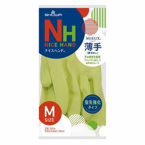 ショーワグローブ NHMU-MG ナイスハンドミュー 薄手 M グリーン (769-6367) 1セット=10双