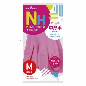 ショーワグローブ NHMC-MP ナイスハンドミュー 中厚手 M ピンク (769-6398) 1セット=10双
