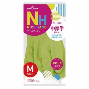ショーワグローブ NHMC-MG ナイスハンドミュー 中厚手 M グリーン (769-6404) 1セット=10双
