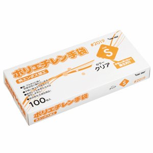川西工業 #2019 クリアS ポリエチレン手袋 #2019 外エンボス クリア (262-7865) 1箱=100枚