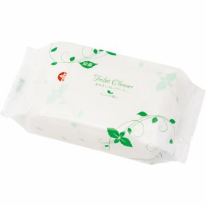 日本製紙クレシア 66801 流せるトイレクリーナー 大判 ミント (765-6156) 1セット=48パック(1パック=12枚