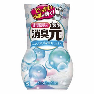 小林製薬 お部屋の消臭元 ふんわり清潔せっけん 400ml (766-2072) 1セット=3個