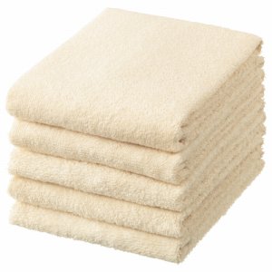 TFT-CR フェイスタオル クリーム 汎用品 (260-2826) 1パック=5枚
