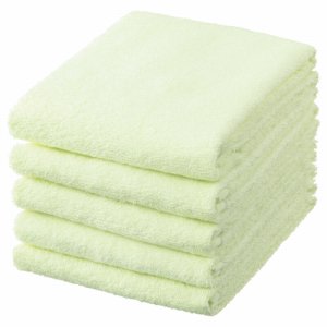 TFT-G フェイスタオル グリーン 汎用品 (260-2861) 1パック=5枚