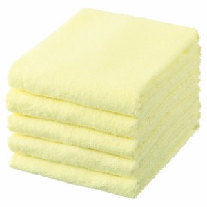 TFT-Y フェイスタオル イエロー 汎用品 (260-2854) 1パック=5枚