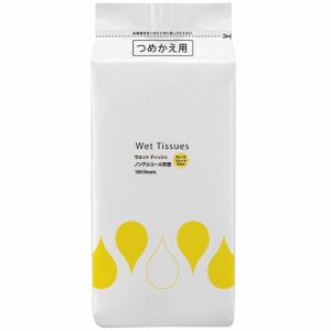 TWN-100P ノンアルコール除菌ウエットティッシュ ボトル詰替 1セット2000枚 汎用品 (767-7588) 1セット=