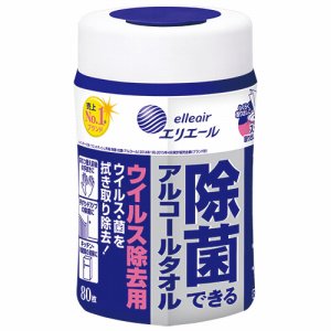 大王製紙 733114 エリエール 除菌できるアルコールタオル ウィルス除去用 本体 (269-9561)