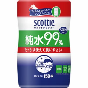 日本製紙クレシア 76120 スコッティ ウェットティシュー 純水99% 本体 (568-4504)