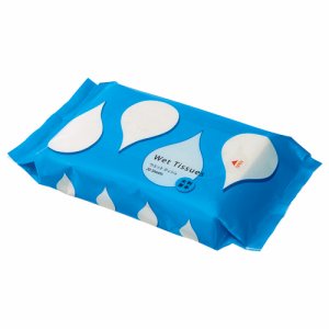 TWT-20A ウエットティッシュ 大判・厚手タイプ 30パックセット 汎用品 (969-7515) 1セット=30パック(1パ