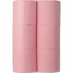 TS1724C トイレットペーパー パック包装 シングル 芯なし 170m ピンク 汎用品 (269-2853) 1ケース＝24
