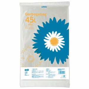 P45HDH ゴミ袋 半透明 45L 30パックセット 汎用品 (761-4156) 1セット=30パック(1パック=20枚)