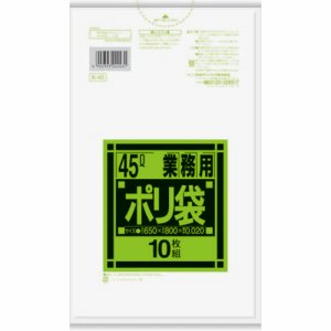 日本サニパック K-43 業務用ポリ袋 強化 半透明 45L (068-9757) 1パック=10枚