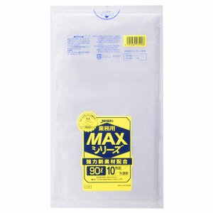 ジャパックス S-90 業務用MAXシリーズポリ袋 半透明 90L (462-4039) 1パック=10枚