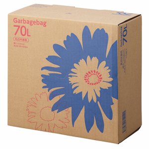 J70LDW ゴミ袋 コンパクト 乳白半透明 70L BOXタイプ 汎用品 (563-7045) 1箱=110枚