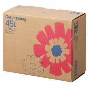 J45LDT ゴミ袋 コンパクト 透明 45L BOXタイプ 6箱セット 汎用品 (767-1463) 1セット=6箱(1箱=1