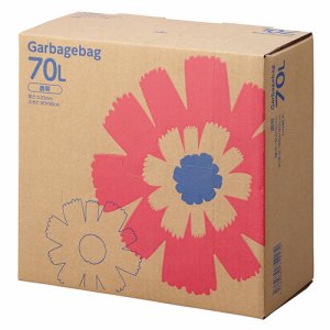J70LDT ゴミ袋 コンパクト 透明 70L BOXタイプ 汎用品 (563-7076) 1箱=110枚