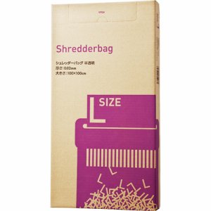 TS-100L シュレッダーバッグエコノミー 半透明 Lサイズ BOXタイプ 汎用品 (166-3759) 1箱=100枚