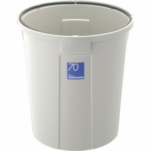 リス DS-986-843-0 WORK&WORK丸ペール 70L 本体 グレー