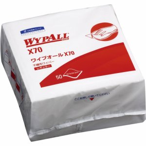 日本製紙クレシア 60570 ワイプオールX70 4つ折り (567-3964) 1パック＝50枚