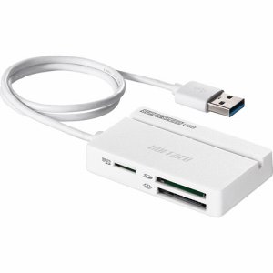 BUFFALO BSCR100U3WH USB3.0 マルチカードリーダー スタンダード ホワイト (581-2523)