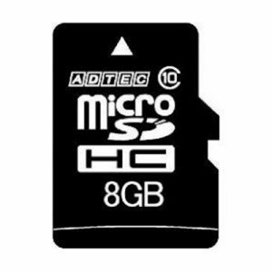 アドテック AD-MRHAM8G/10R MICROSDHC 8GB CLASS10 SD変換アダプター付 (488-6099)