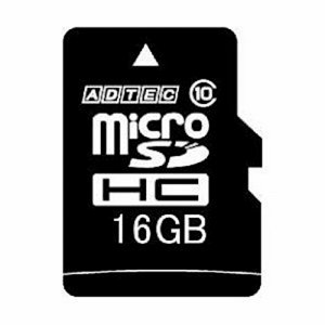 アドテック AD-MRHAM16G/10R MICROSDHC 16GB CLASS10 SD変換アダプター付 (488-610