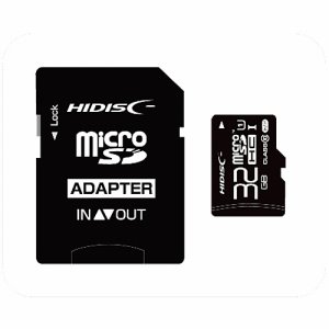 HIDISC HDMCSDH32GCL10UIJP3 MICROSDHCカード 32GB CLASS10 UHS-I対応 SD変