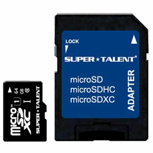 スーパータレント ST64MSU1P UHS-I CLASS10対応 MICROSDXCカード 64GB (487-5543)