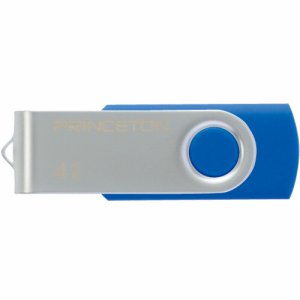 プリンストン PFU-T2KT/4GBL USBフラッシュメモリー 回転式カバー 4GB ブルー (487-7769)