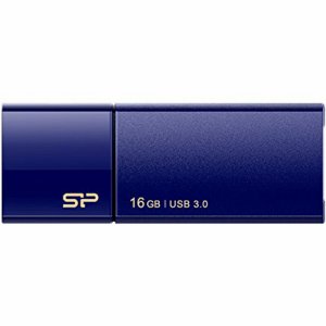 SiliconPower SP016GBUF3B05V1D USB3.0 スライド式フラッシュメモリ 16GB ネイビー (48