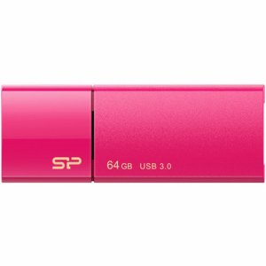 SiliconPower SP064GBUF3B05V1H USB3.0 スライド式フラッシュメモリ 64GB ピンク (488
