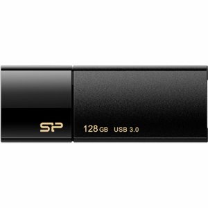 SiliconPower SP128GBUF3B05V1K USB3.0 スライド式フラッシュメモリ 128GB ブラック (5