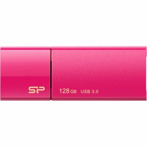 SiliconPower SP128GBUF3B05V1H USB3.0 スライド式フラッシュメモリ 128GB ピンク (58
