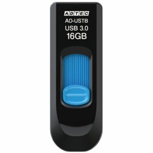 アドテック AD-USTB16G-U3R USB3.0 スライド式フラッシュメモリ 16GB ブラック&ブルー (488-641