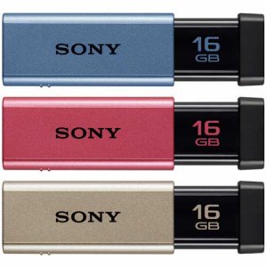 SONY USM16GT 3C USBメモリー ポケットビット カラーミックスパック 16GB (488-6532) 1セット＝