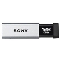 SONY USM128GT S USBメモリー ポケットビット Tシリーズ 128GB シルバー キャップレス (481-329