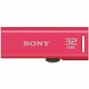 SONY USM32GR P スライドアップ USBメモリー ポケットビット 32GB ピンク キャップレス (487-5833