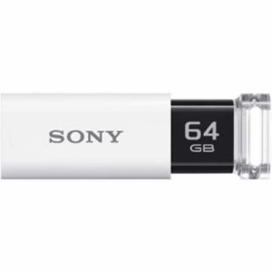 SONY USM64GU W USBメモリー ポケットビット Uシリーズ 64GB ホワイト (488-6594)
