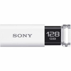 SONY USM128GU W USBメモリー ポケットビット Uシリーズ 128GB ホワイト (488-6600)